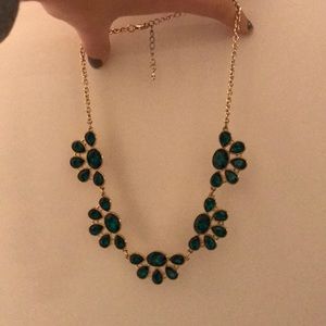 Green statement necklace